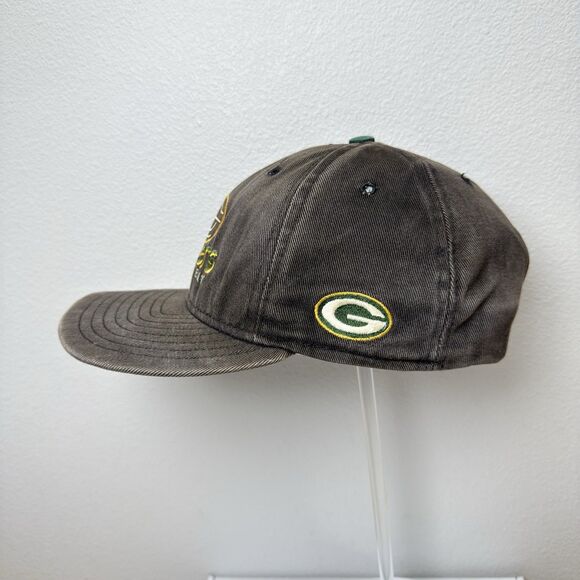 Vintage GREEN BAY PACKERS New Era SNAPBACK Hat Cap 90s Brown USA Football Thrash - Picture 4 of 11